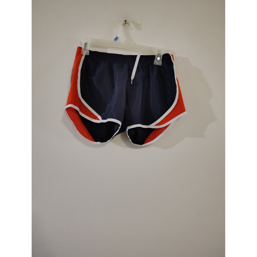Juniors Navy Blue and‎ Orange Athletic Dolphin Running Shorts Small
